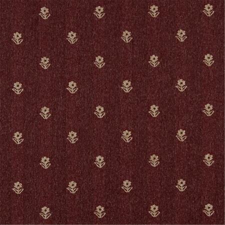 DESIGNER FABRICS 54 in. Wide Burgundy And Beige- Flowers Country Style Upholstery Fabric C622